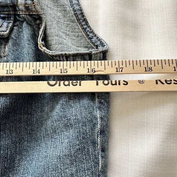 Life In Progress 80s Cropped Style Women's Denim Trucker Vest SZ M Biker Boho - Picture 4 of 8